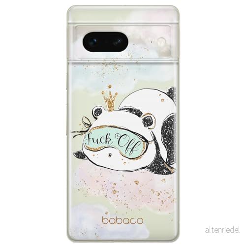 ERT GROUP mobiltelefonfodral för Google PIXEL 7 originalt och officiellt licensierat Babaco mönster Panda 001 optimalt anpassad till formen på mobiltelefonen, gedeeltelijk transparant 5905795142223