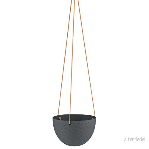 AmeliaHome blomkruka av keramisk hängande dekoration Lokai svart 4251838554203