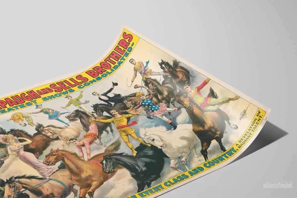 Dekorativ poster av cirkusryttare i vintage-stil, en representant för ryttarna - Bild 2