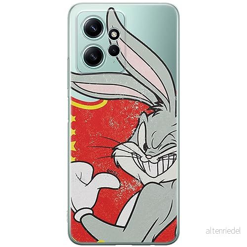 ERT GROUP mobiltelefonfodral för Xiaomi REDMI NOTE 12 4G originalt och officiellt licensierat Looney Tunes mönster Bugs 010 optimalt anpassad till formen på mobiltelefonen, gedeeltelijk transparant 5905511940263
