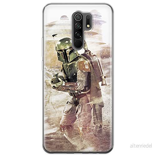 ERT GROUP mobiltelefonfodral för Xiaomi REDMI 9 originalt och officiellt licensierat Star Wars mönster Boba Fett 001 optimalt anpassad till formen på mobiltelefonen, fodral tillverkad av TPU plast 5903040307991