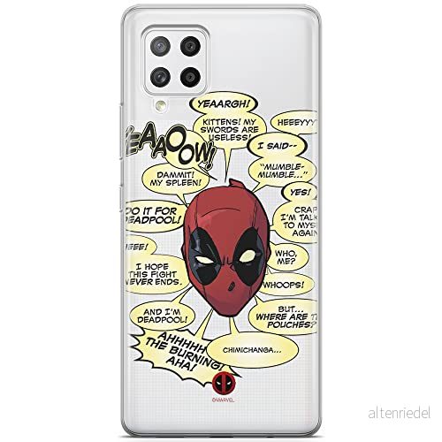ERT GROUP mobiltelefonfodral för Samsung A42 5G originalt och officiellt licensierat Marvel mönster Deadpool 008 optimalt anpassad till formen på mobiltelefonen, gedeeltelijk transparant 5903040252963