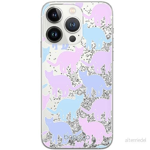 ERT GROUP mobiltelefonfodral för Apple Iphone 13 PRO originalt och officiellt licensierat Babaco mönster Cats 011 optimalt anpassad till formen på mobiltelefonen, med glitter overflow effekt 5905131098221