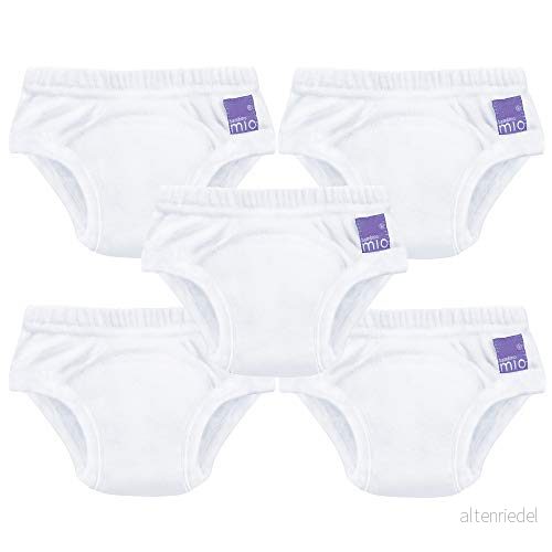 Bambino Mio, återanvändbara potträningsbyxor för pojkar och flickor, 5 pack, vit, 2 3 år 5060003100478