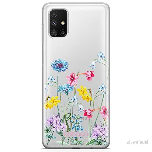 ERT GROUP mobiltelefonfodral för Samsung M51 originalt och officiellt licensierat Babaco mönster Flowers 040 optimalt anpassad till formen på mobiltelefonen, gedeeltelijk transparant 5905131310279