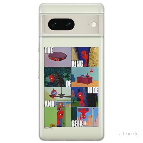 ERT GROUP mobiltelefonfodral för Google PIXEL 7 originalt och officiellt licensierat Marvel mönster Spider Man 031 optimalt anpassad till formen på mobiltelefonen, gedeeltelijk transparant 5905795154707
