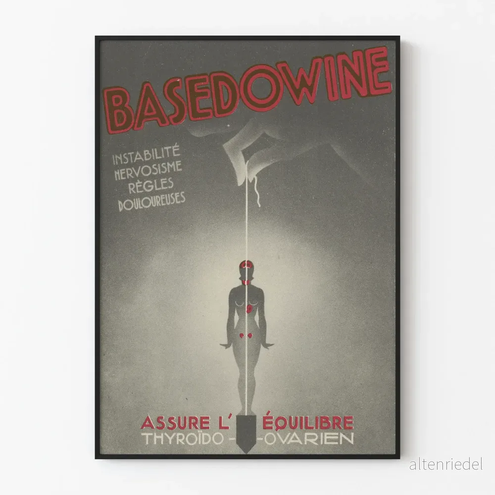 Vintageposter Basedowine – retro medicinsk väggdekoration