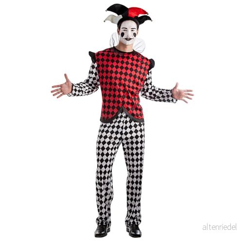 Boland Kostym Harlekin för män, karnevaldräkt, kostymset halloween, karneval och temafest 8712026840677