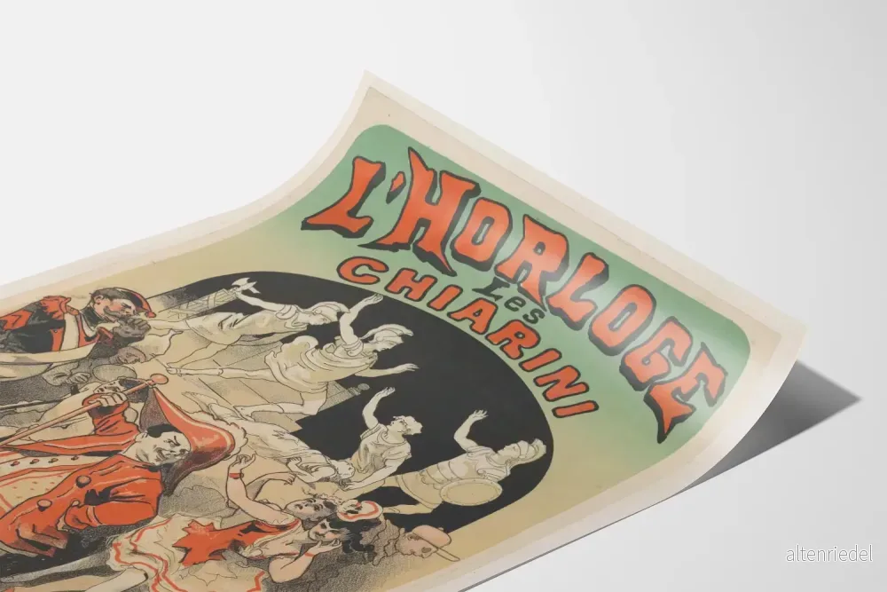 Vintageposter L'Horloge Les Chiarini för konstnärlig väggdekoration - Bild 3