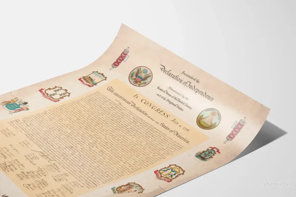 Facsimilposter av USA:s självständighetsförklaring - Bild 3