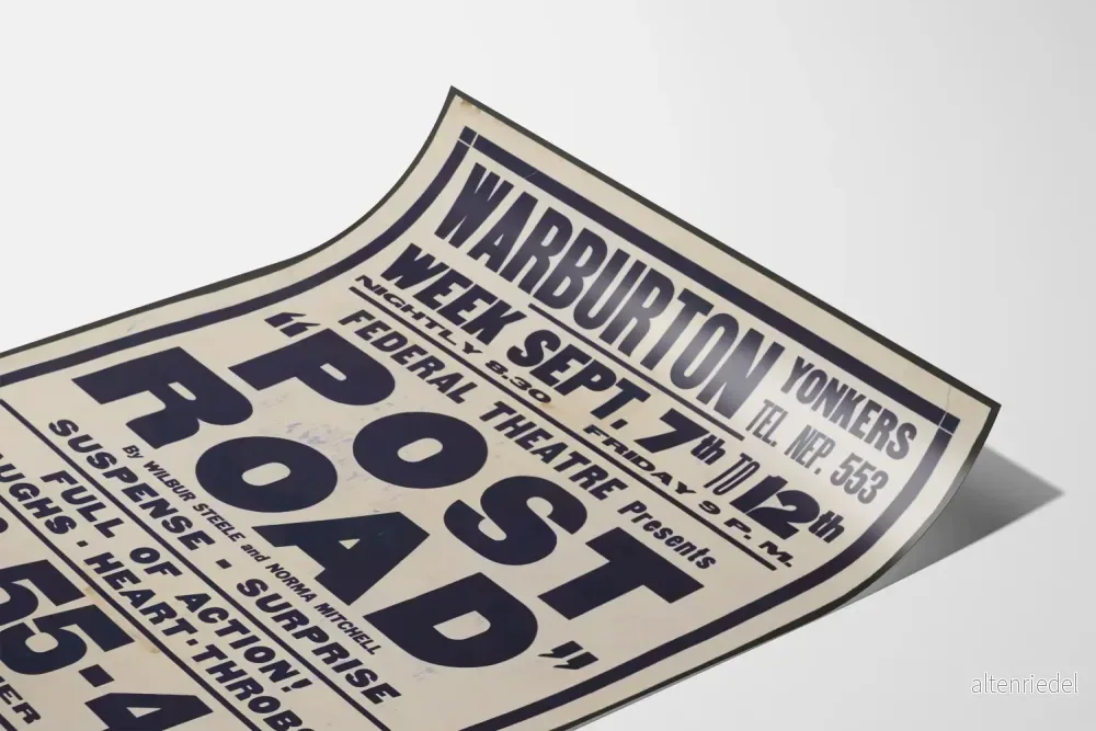Vintage teaterposter « Post Road » Federal Theatre - Bild 3