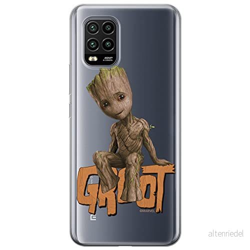 ERT GROUP mobiltelefonfodral för Xiaomi MI 10 LITE originalt och officiellt licensierat Marvel mönster Groot 005 optimalt anpassad till formen på mobiltelefonen, gedeeltelijk transparant 5904805355080