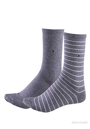 Tommy Hilfiger Strumpor Grå Vit - Storlek 39-42 8718824978758