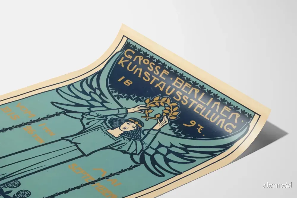 Vintageposter Grosse Berliner Kunstausstellung 1897 - Konstnärlig väggdekoration - Bild 3