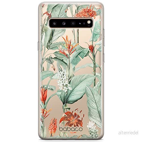 ERT GROUP mobiltelefonfodral för Samsung S10 5G originalt och officiellt licensierat Babaco mönster Flowers 048 optimalt anpassad till formen på mobiltelefonen, gedeeltelijk transparant 5905131340375
