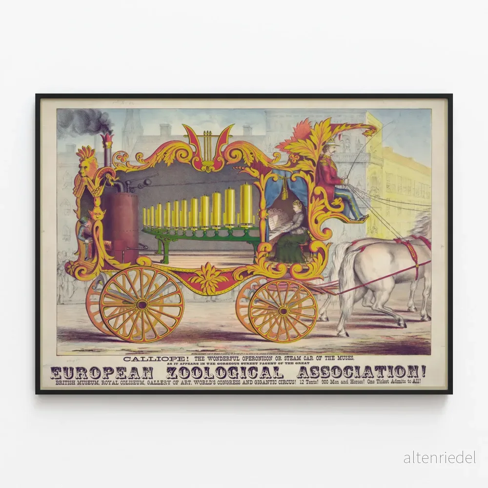 Väggdekorationsposter Calliope, den musikaliska ångmaskinen Väggdekorationsposter Calliope, den musikaliska ångmaskinen