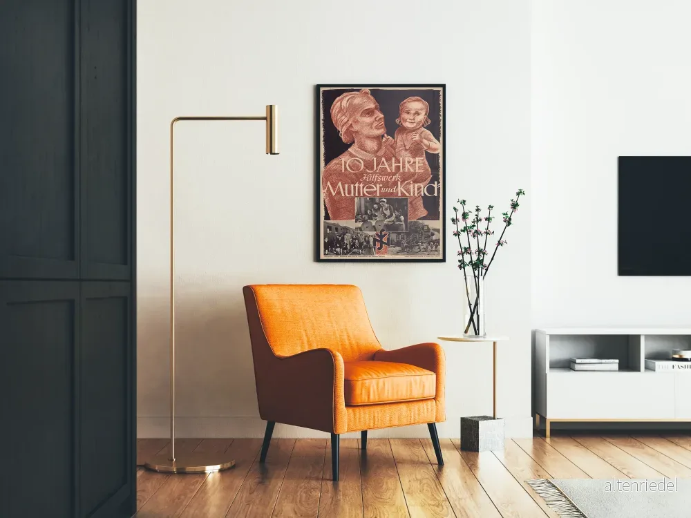 Vintageposter för 10 års stöd till Mor och Barn - Bild 2