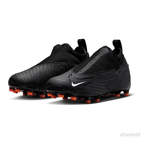 Nike Pojke Jr Phantom Gx Academy FG/MG sneaker, Svart topp vit Dk rök grå, 35.5 EU 196154124577