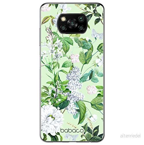 ERT GROUP mobiltelefonfodral för Xiaomi POCOPHONE X3 originalt och officiellt licensierat Babaco mönster Flowers 038 optimalt anpassad till formen på mobiltelefonen, fodral tillverkad av TPU plast 5905131304346