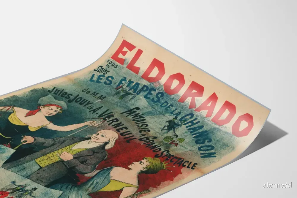 Vintageposter Eldorado Les Étapes de la Chanson för väggdekoration - Bild 3