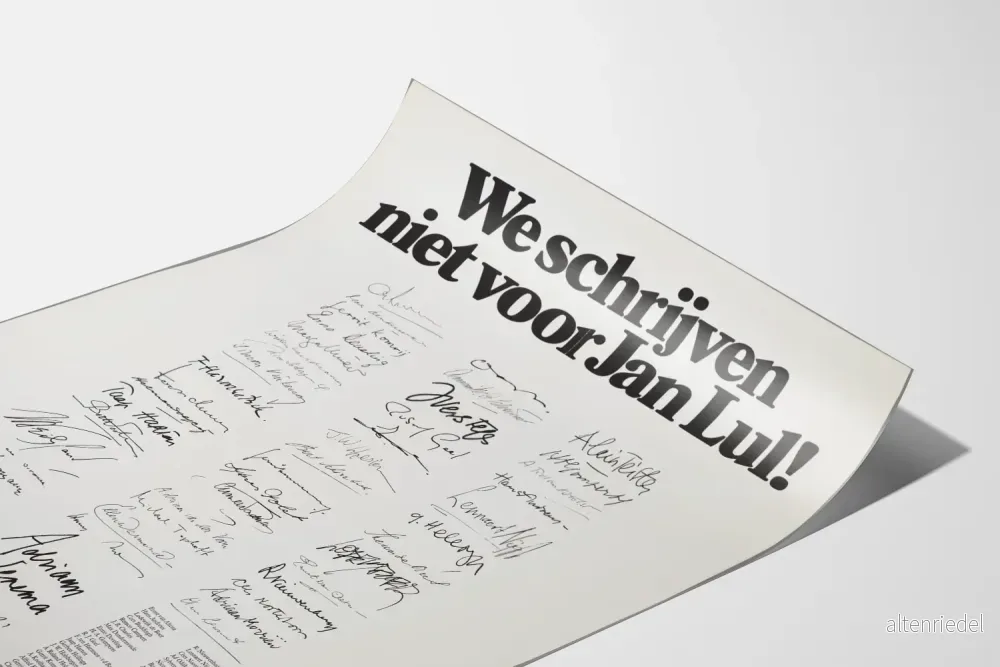 Vintageposter Vi skriver inte för Jan Lul! Bokveckan 1972 - Bild 3