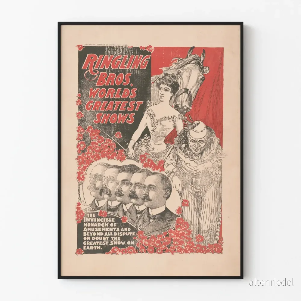 vintageposter Ringling Bros Världens största shower