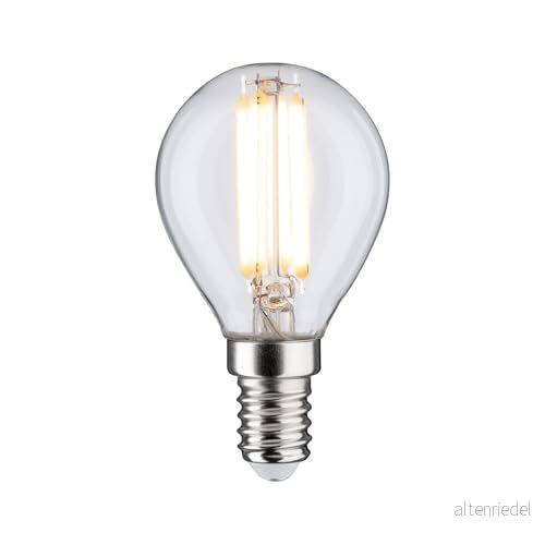 Paulmann 29073 Filament 230 V LED klotlampa E14 5,9 W 806 lm Dimbar 45 mm Klar Glas 2700 K Varmvit 4000870290736