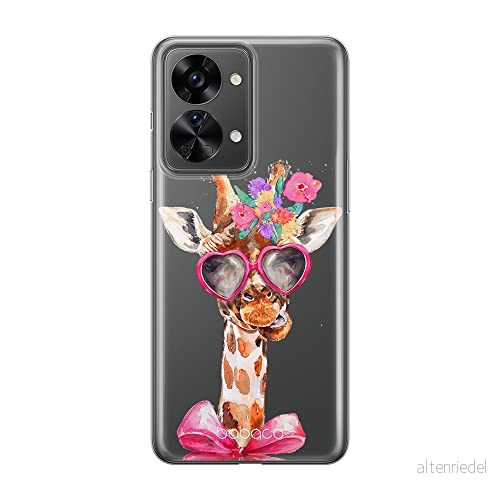 ERT GROUP mobiltelefonfodral för Oneplus NORD 2T 5G originalt och officiellt licensierat Babaco mönster Giraffe 002 optimalt anpassad till formen på mobiltelefonen, gedeeltelijk transparant 5905511278984