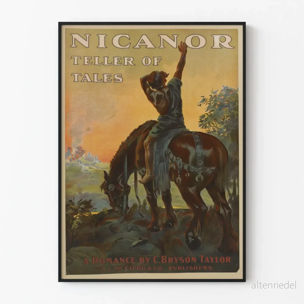 Vintageposter Nicanor Teller of Tales - Romantisk väggdekoration
