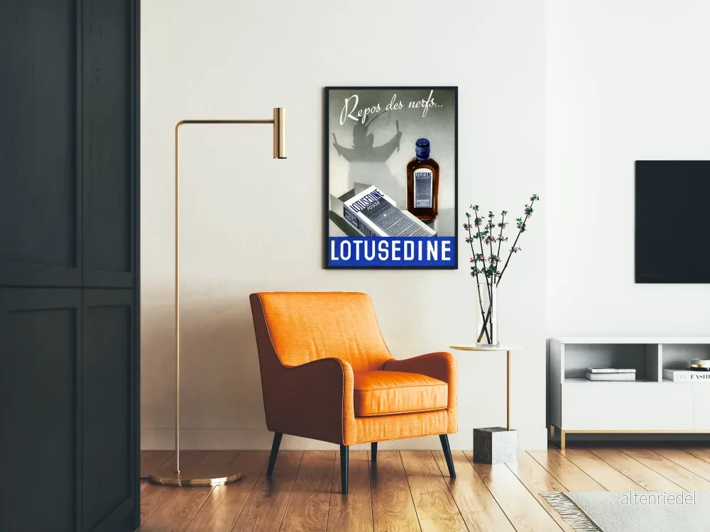 Vintageposter LOTUSEDINE för lugnande väggdekoration - Bild 2