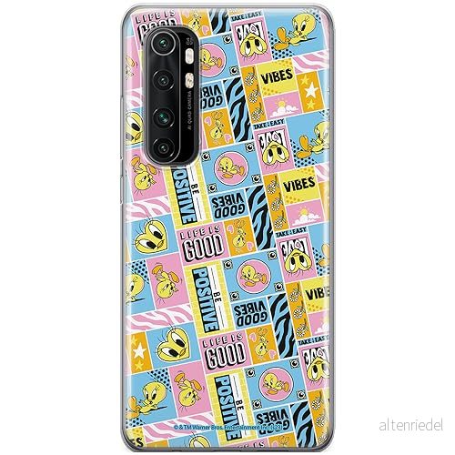 ERT GROUP mobiltelefonfodral för Xiaomi MI NOTE 10 Lite originalt och officiellt licensierat Looney Tunes mönster Tweety 012 anpassad till formen på mobiltelefonen, fodral tillverkad av TPU plast 5905795093860