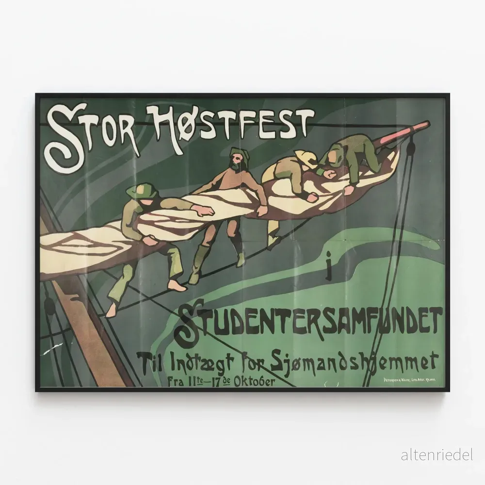 Vintageposter Stor Höstfest – Studentväggdekoration Vintageposter Stor Höstfest – Studentväggdekoration