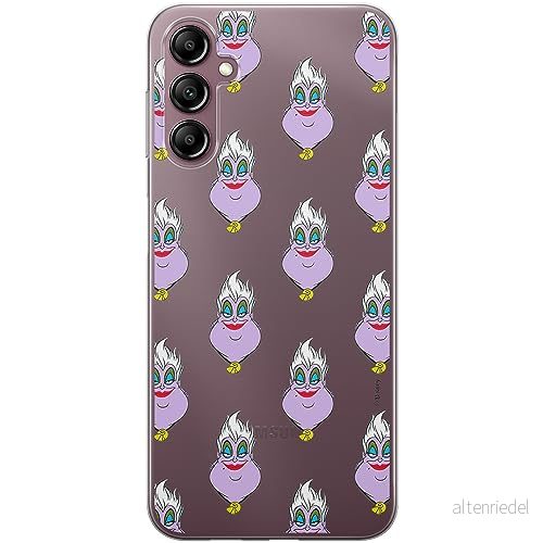 ERT GROUP mobiltelefonfodral för Samsung A14 4G/5G originalt och officiellt licensierat Disney mönster Ursula 003 optimalt anpassad till formen på mobiltelefonen, gedeeltelijk transparant 5905511818449