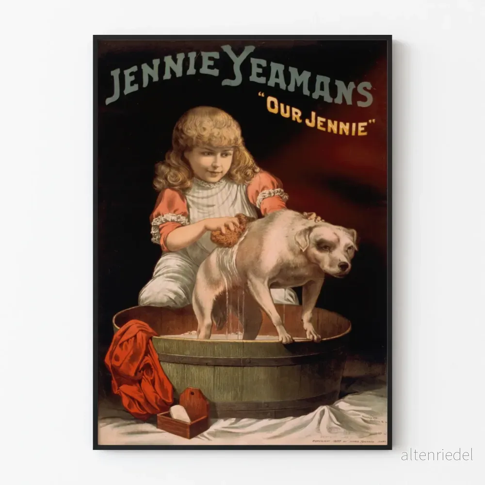 Vintageposter Our Jennie av Jennie Yeamans - Väggdekoration för barn och djur