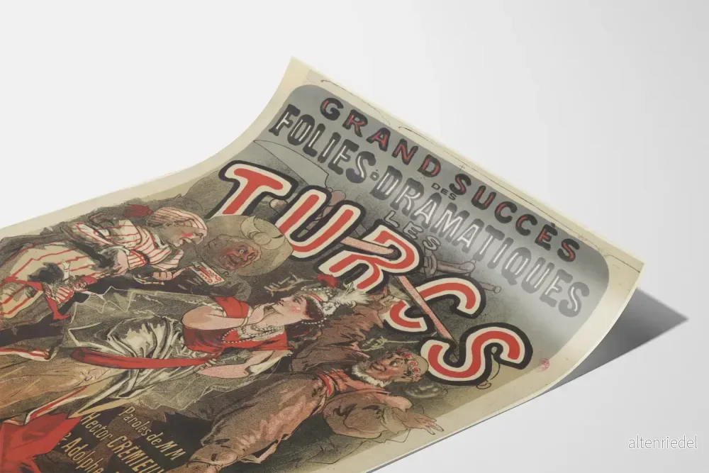 Vintageaffisch för teatern Les Turcs des Folies Dramatiques - Bild 3