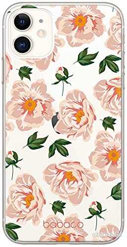 ERT GROUP mobiltelefonfodral för Apple Iphone 11 originalt och officiellt licensierat Babaco mönster Flowers 014 Vit optimalt anpassad till formen på mobiltelefonen, gedeeltelijk transparant 5903932614329