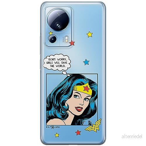 ERT GROUP mobiltelefonfodral för Xiaomi 13 LITE/CIVI 2 originalt och officiellt licensierat DC mönster Wonder Woman 028 optimalt anpassad till formen på mobiltelefonen, gedeeltelijk transparant 5905511923297
