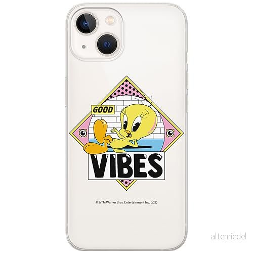 ERT GROUP mobiltelefonfodral för Iphone 13 originalt och officiellt licensierat Looney Tunes mönster Tweety 013 optimalt anpassad till formen på mobiltelefonen, gedeeltelijk transparant 5905795095222