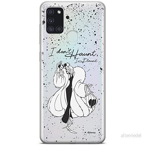 ERT GROUP mobiltelefonfodral för Samsung A21s originalt och officiellt licensierat Disney mönster Cruella and Puppy 001 optimalt anpassad till formen på mobiltelefonen, gedeeltelijk transparant 5903040262610