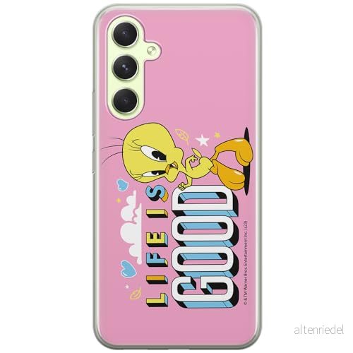 ERT GROUP mobiltelefonfodral för Samsung A54 5G originalt och officiellt licensierat Looney Tunes mönster Tweety 016 optimalt anpassad till formen på mobiltelefonen, fodral tillverkad av TPU plast 5905795099275