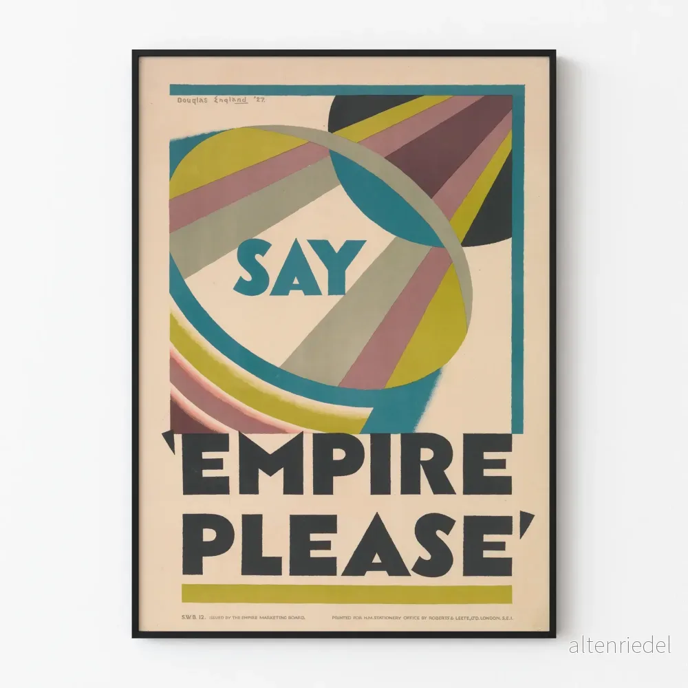 Vintageposter Say Empire Please - Retro väggdekoration