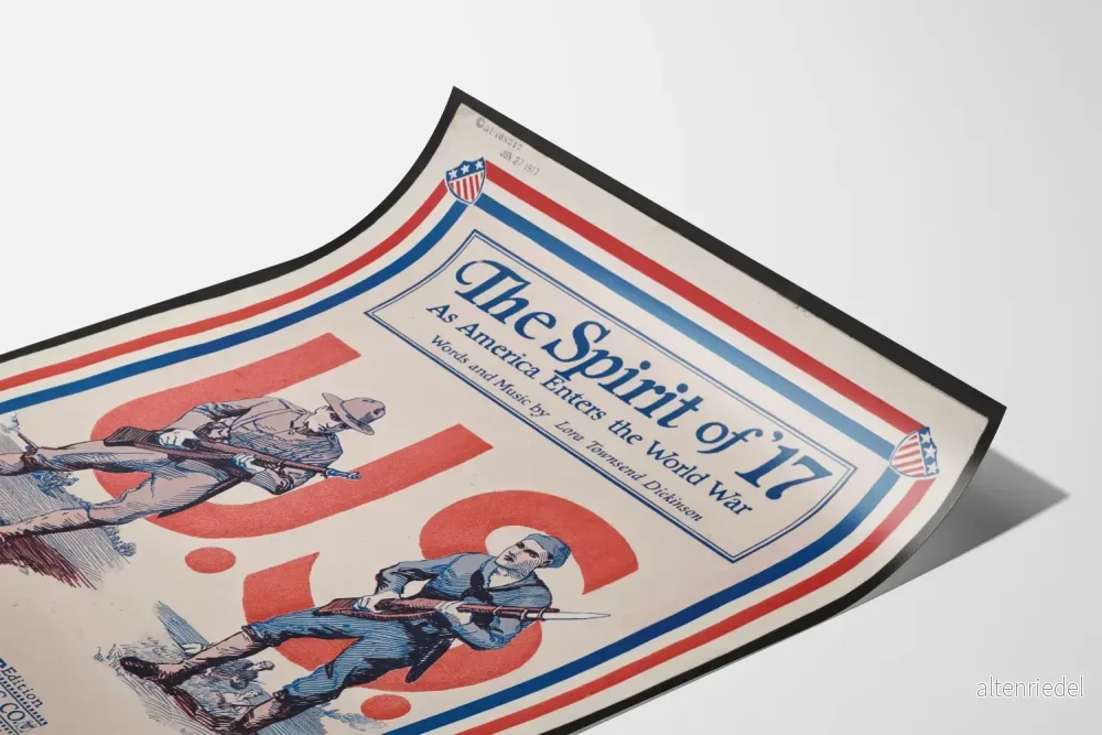 Vintage amerikanska arménens affisch från 1917, väggdekoration - Bild 3