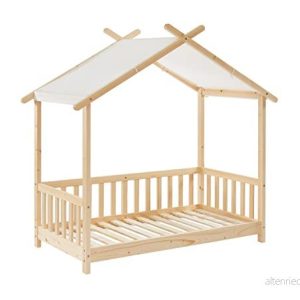 BAÏTA Litet tält Massiv furu säng 70 x 140 ribbotten ingår 3584179069893 BAÏTA Litet tält Massiv furu säng 70 x 140 ribbotten ingår 3584179069893