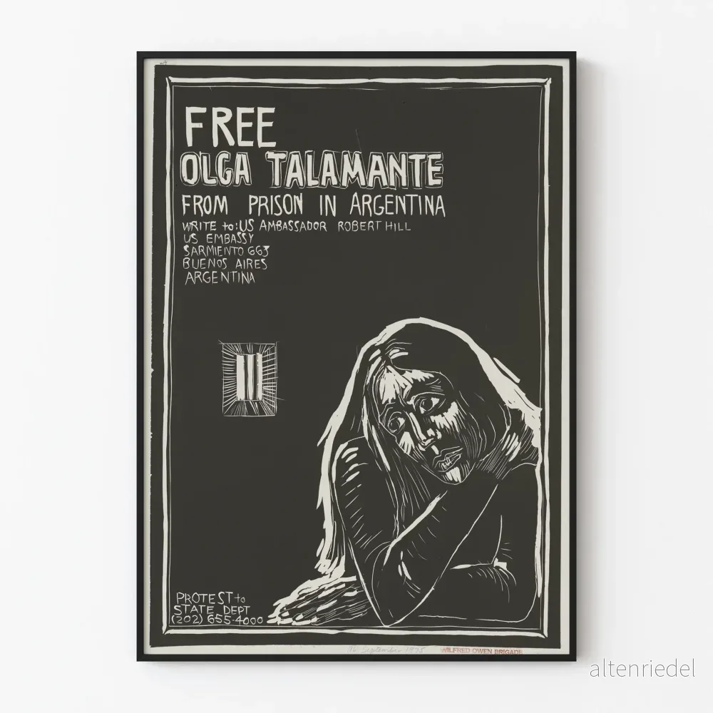 Aktivistposter för frigörelse Olga Talamante argentinsk
