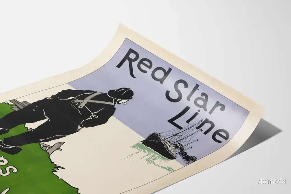 Vintageposter Red Star Line Antwerpen New York - Bild 3