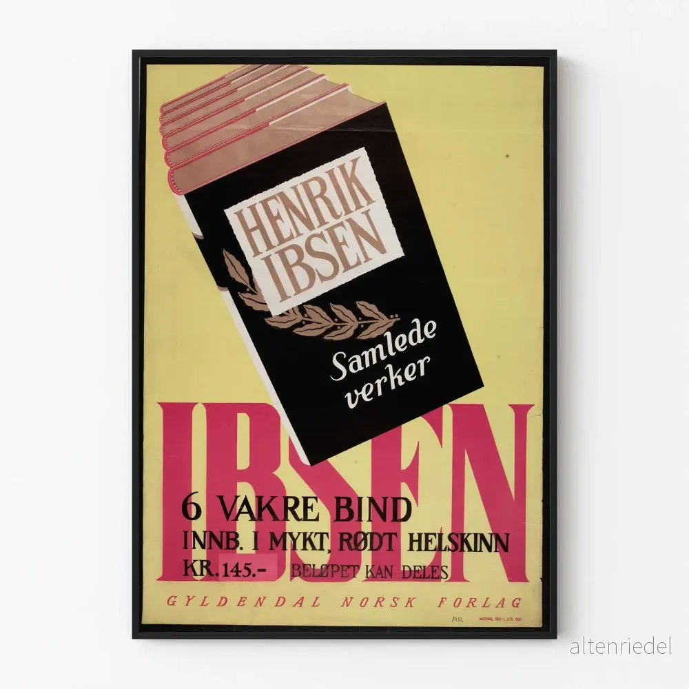 Vintageaffisch Samling Böcker Henrik Ibsen Vintageaffisch Samling Böcker Henrik Ibsen
