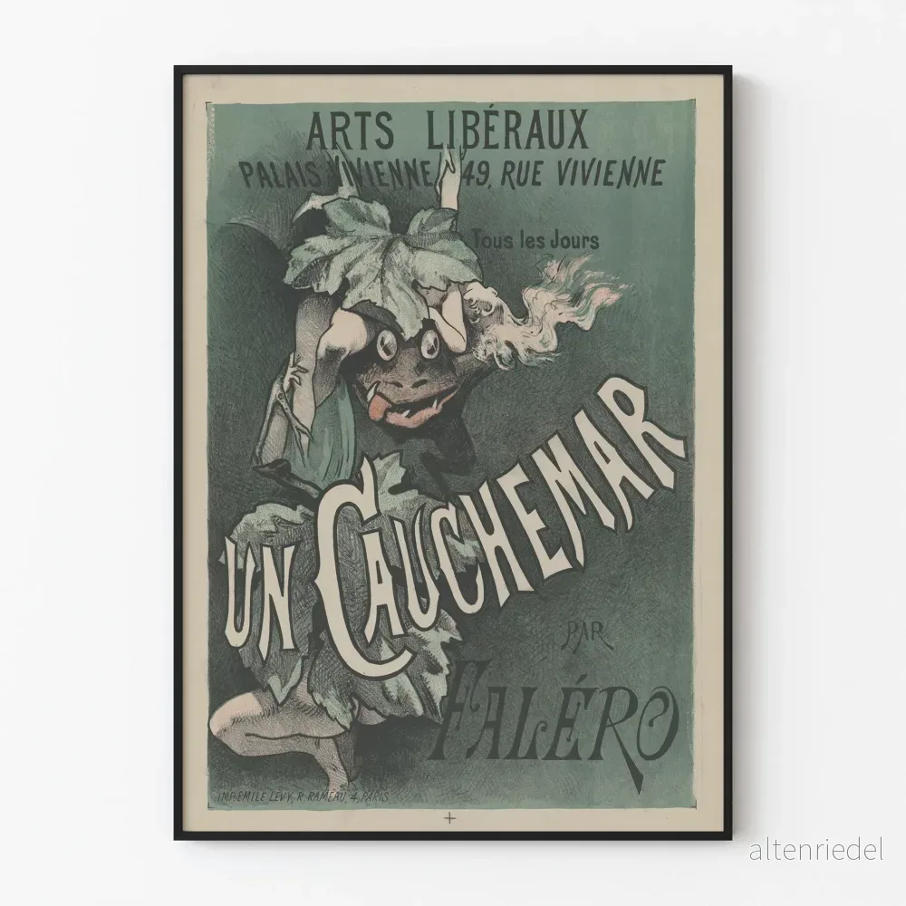 Vintageposter Un Cauchemar av Faléro - Väggdekoration för konstnärliga yrken