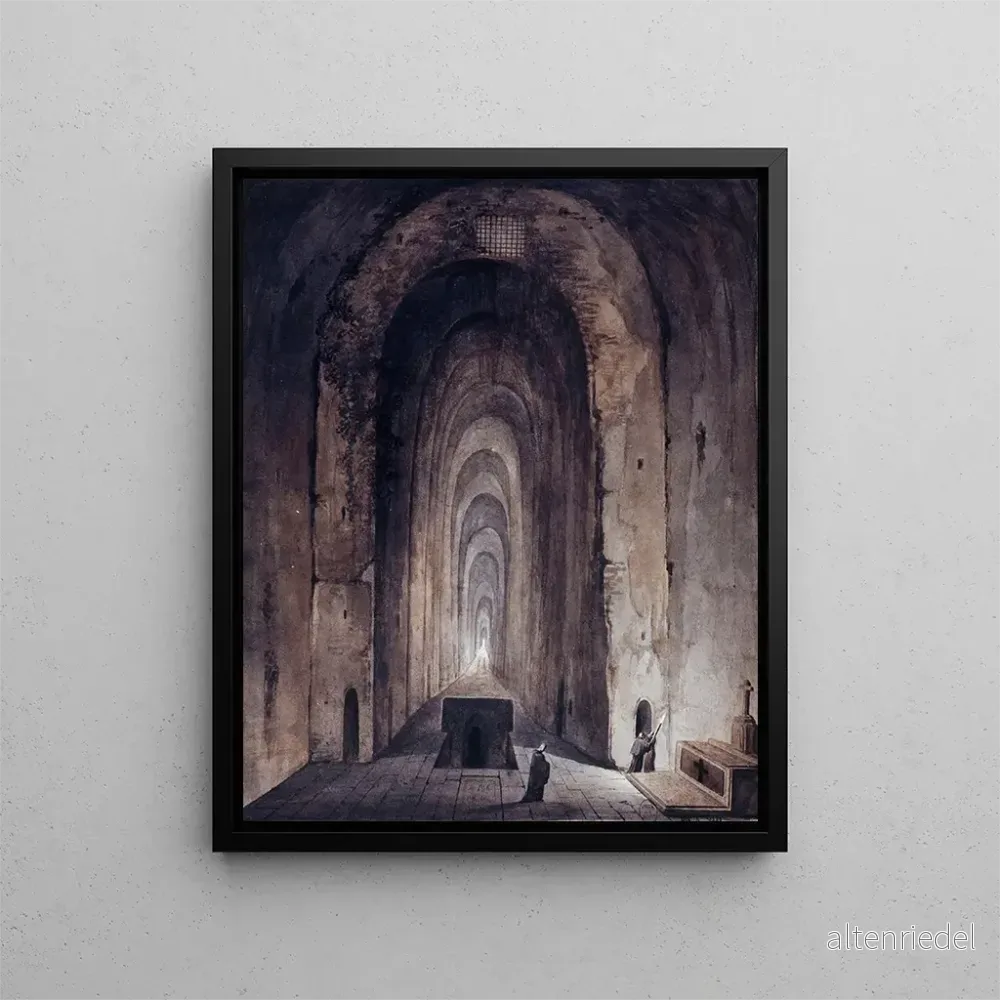 Målning Les Catacombes de Saint - Agnès à Naples - François Marius Granet | Konsttryck