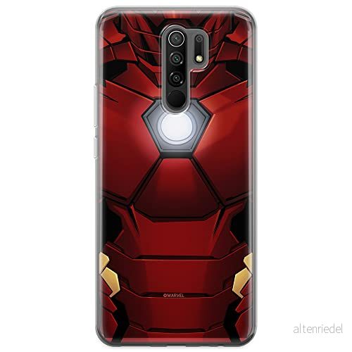 ERT GROUP mobiltelefonfodral för Xiaomi REDMI 9 originalt och officiellt licensierat Marvel mönster Iron Man 020 optimalt anpassad till formen på mobiltelefonen, fodral tillverkad av TPU plast 5903040306505