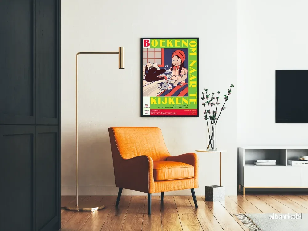 Vintageposter för utställning av illustrerade böcker Nederländerna 1890-1950 - Bild 2
